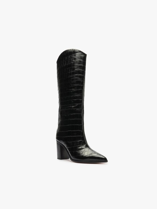 SCHUTZ Shoes - Schutz's Analeah Croc-embossed - Women's Stylish Block Heel